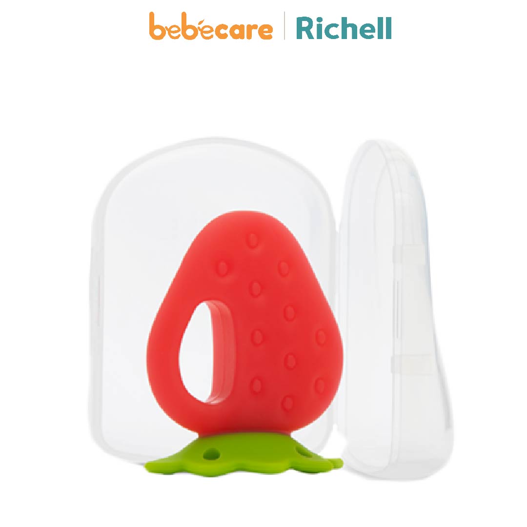 Richell (1080)-Gặm Nướu Silicone Richell (Dâu Tây)